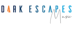 Dark Escapes Music Logo with transparent background